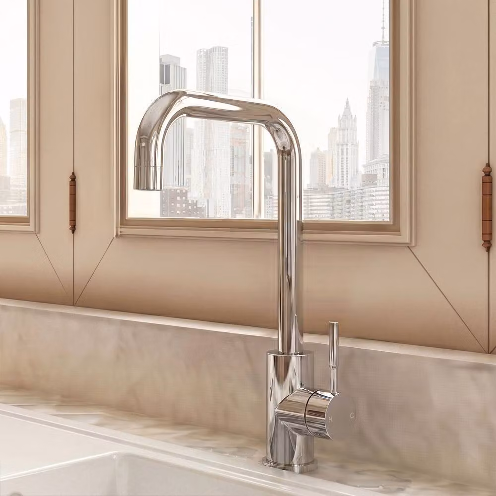 Balterley Square Kitchen Sink Mixer Tap, Chrome Silver, Top Fix Installation – 5