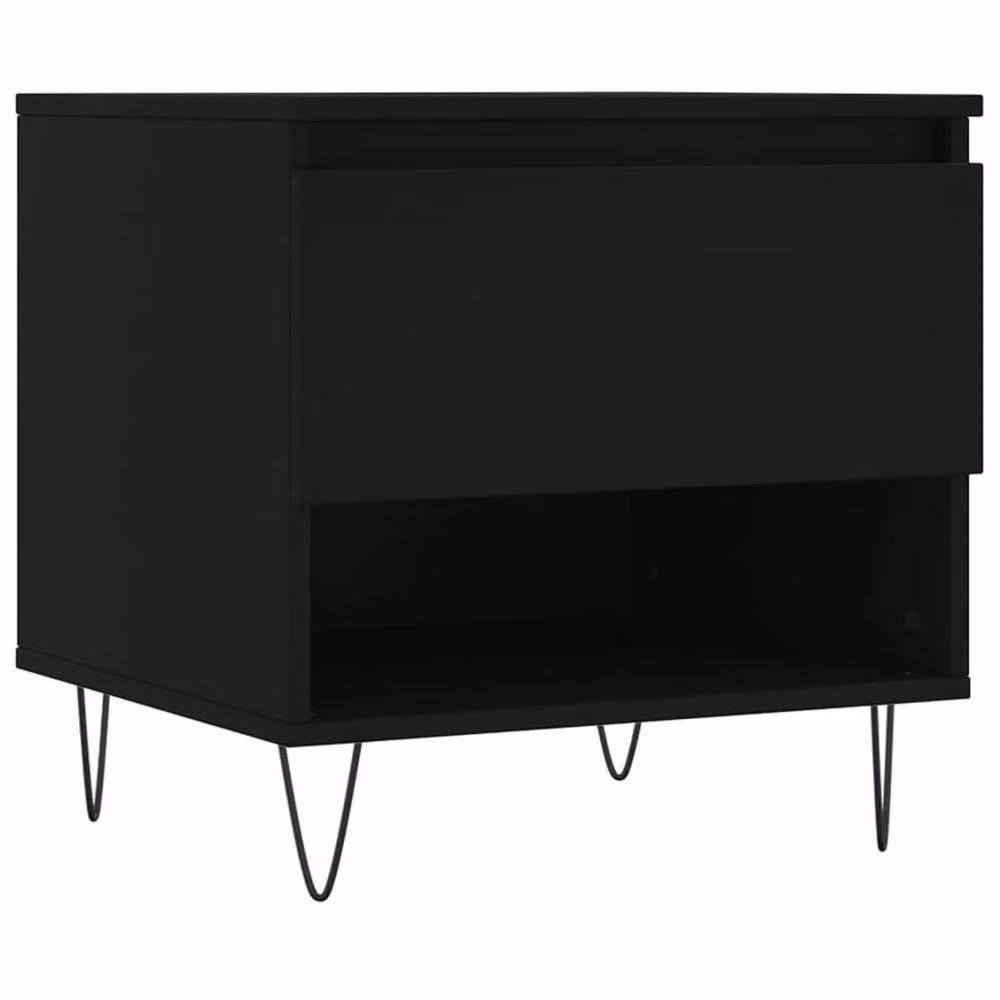 Berkfield Home Modern Coffee Table Set of 2 in Black, W/D/H: 50 x 46 x 50 cm – 4