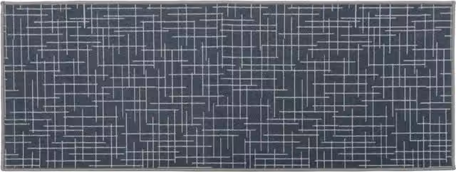 JVL Savio Machine Washable Non-Slip Runner Mat, Grey, W: 57 cm x L: 150 cm