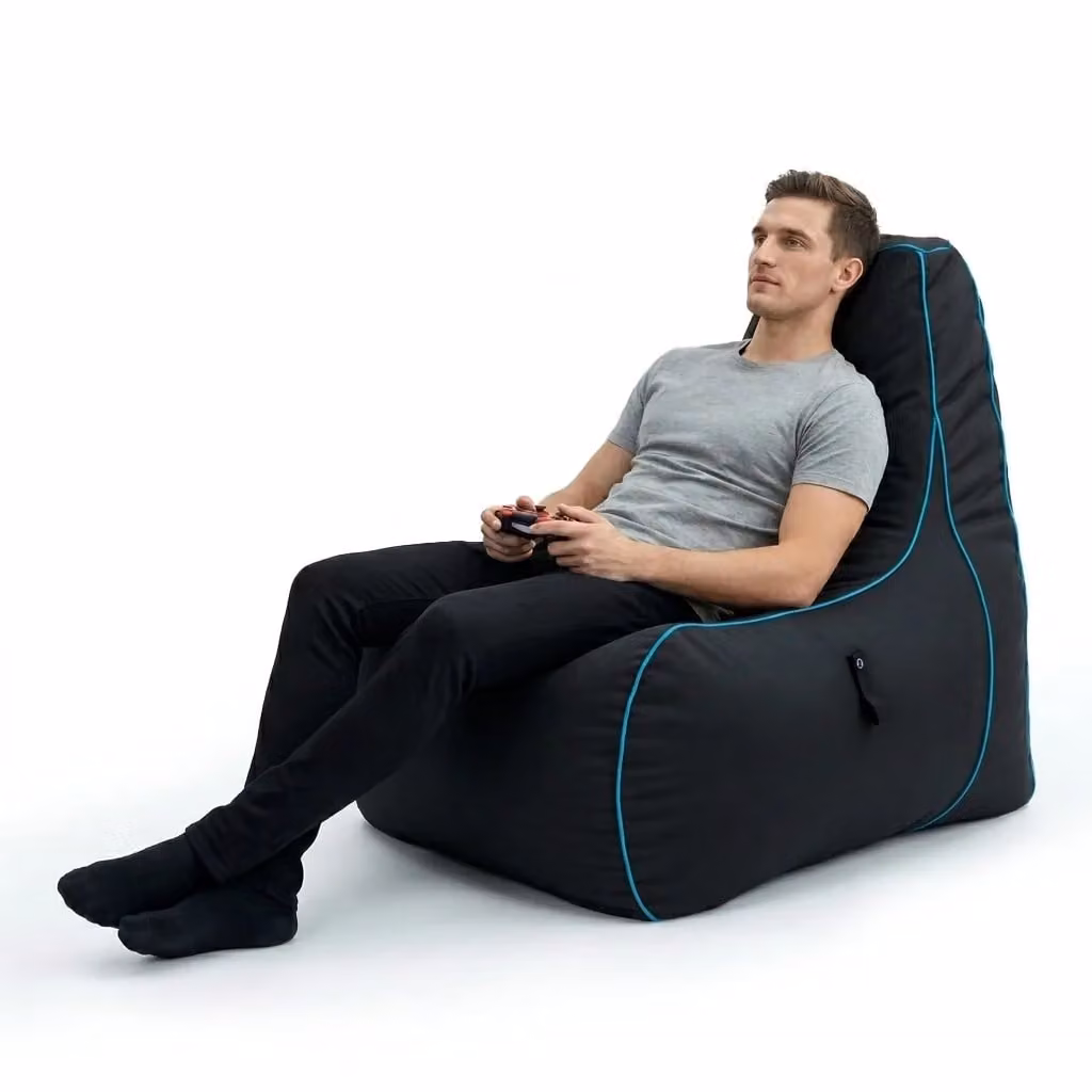 GameOver Store Lich Blade Water Resistant Gaming Bean Bag Chair for Adults in Black