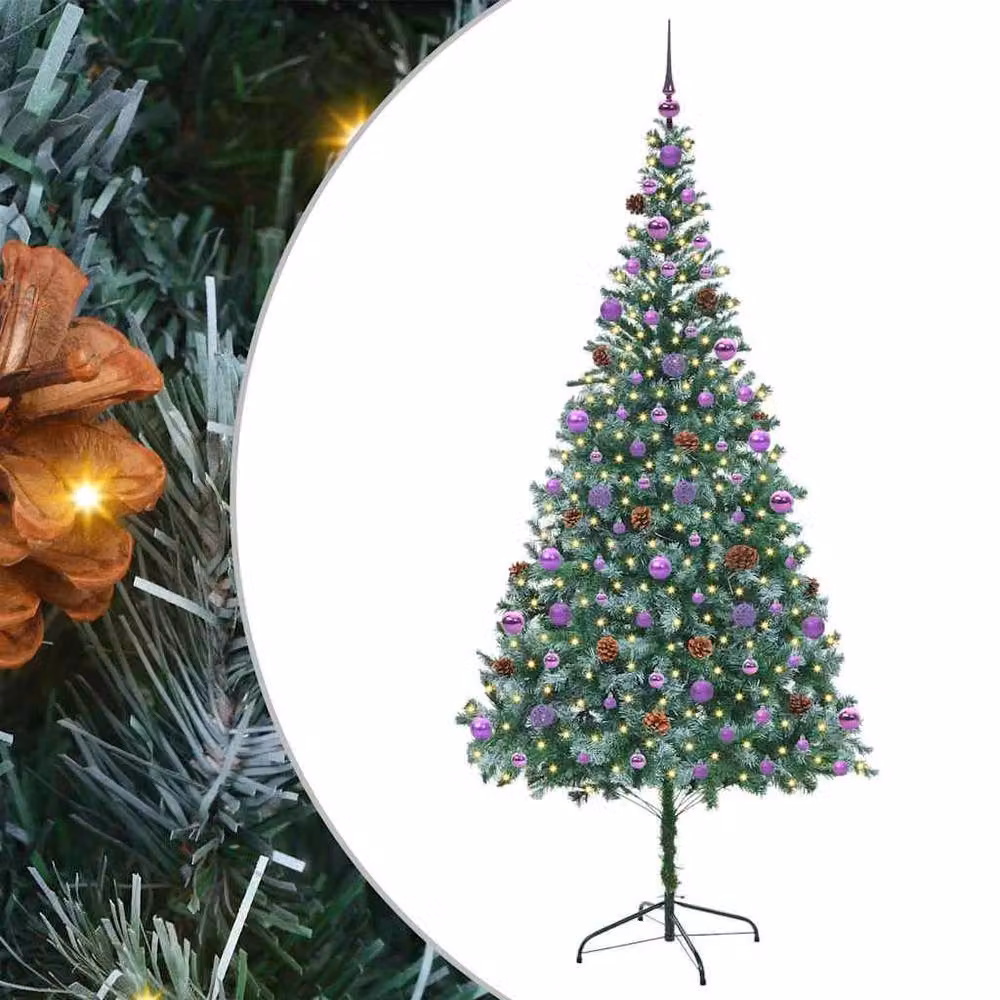 Berkfield Home Artificial Green Christmas Tree with Stand, Height: 210 cm – 2