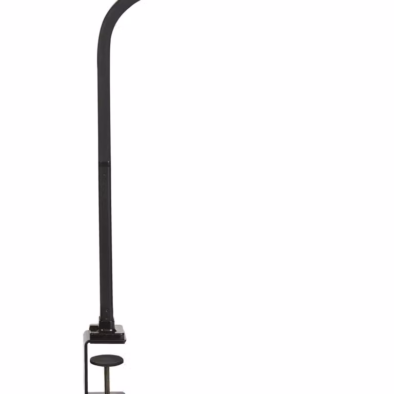 Wyld and Coco Black Aluminium Clamp-On LED Desk Lamp, Dimmable and Adjustable, Height: 68 cm