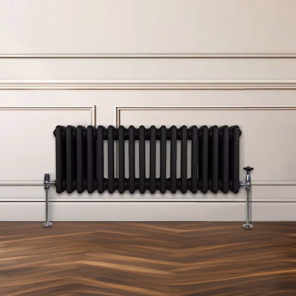 Monstershop Traditional 3 Column Steel Radiator in Black, H: 83.2 cm, W: 30 cm, D: 10 cm – 8