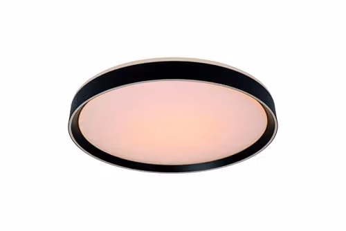 Lucide Nuria Dimmable LED Flush Ceiling Light, Black, Diameter: 30 cm