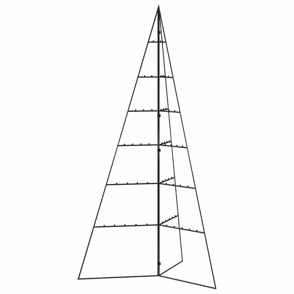 Berkfield Home Modern Metal Christmas Tree in Black, Height: 140 cm – 2