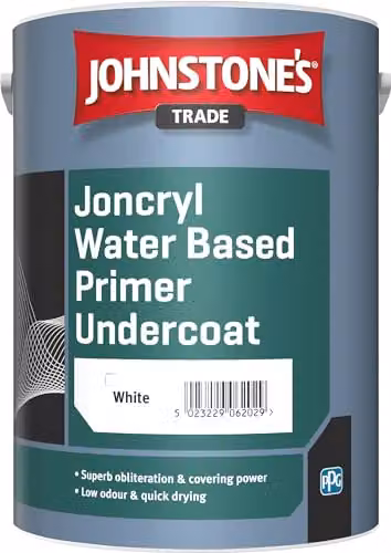 Johnstone's Trade Joncryl Water Based Primer Undercoat, White, 1 l