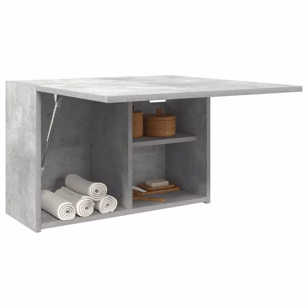 Berkfield Home Wall Mounted Bathroom Cabinet in Concrete Grey, W/D/H: 60 x 25 x 40 cm – 2