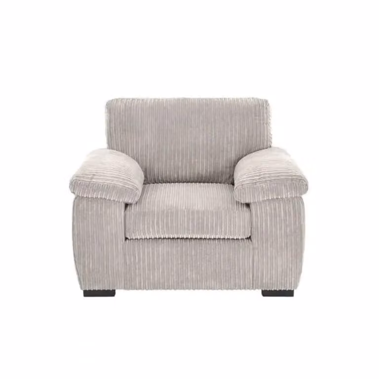 SquareBoxx Capri Jumbo Cord Fabric Sofa in Beige