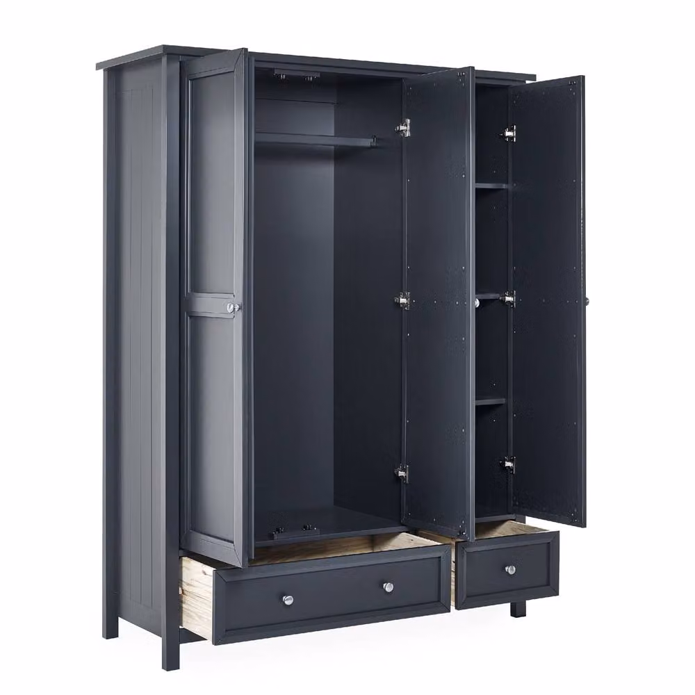 Cheshire Premium Solace 3 Door Combination Wardrobe in Anthracite Grey with Integrated Drawers – 2