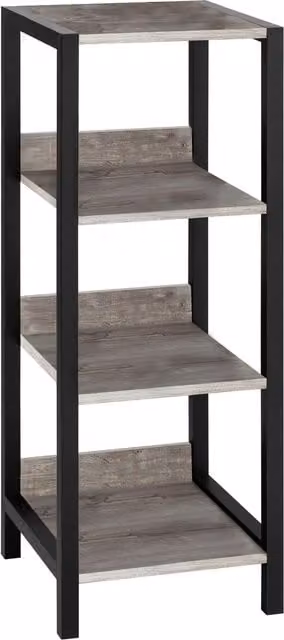 Chris Industrial Freestanding Cabinet in Black and Grey with Doors and Drawers, Width: 90 cm