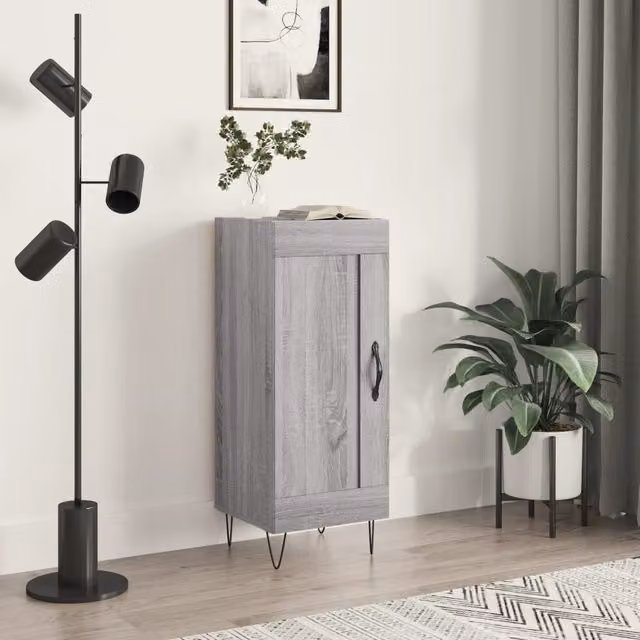 Berkfield Home Grey Sonoma Sideboard in Engineered Wood, W/D/H: 34.5 x 34 x 90 cm – 1