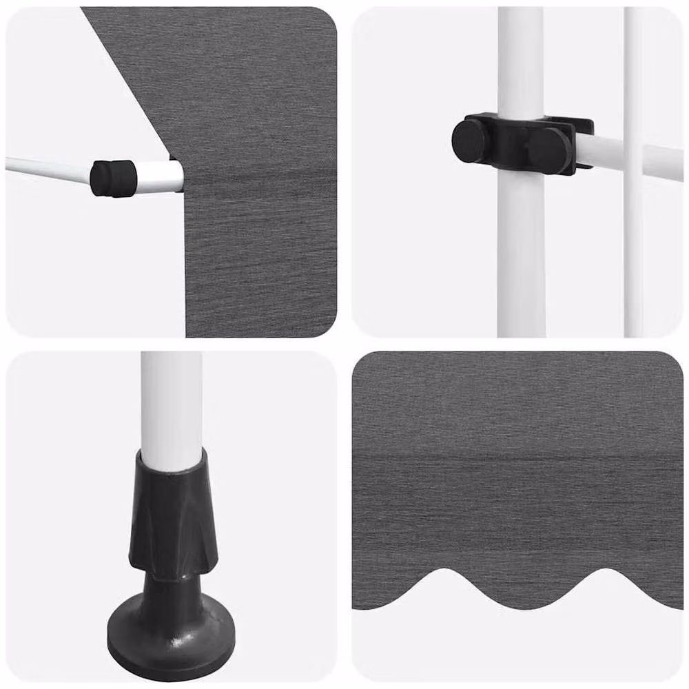 Berkfield Home Manual Retractable Awning in Anthracite, W/D/H: 200 x 120 cm – 3