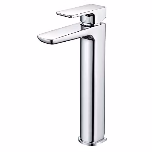 Nes Home Chrome Single Lever Basin Mixer Tap for Countertop Installation – 1