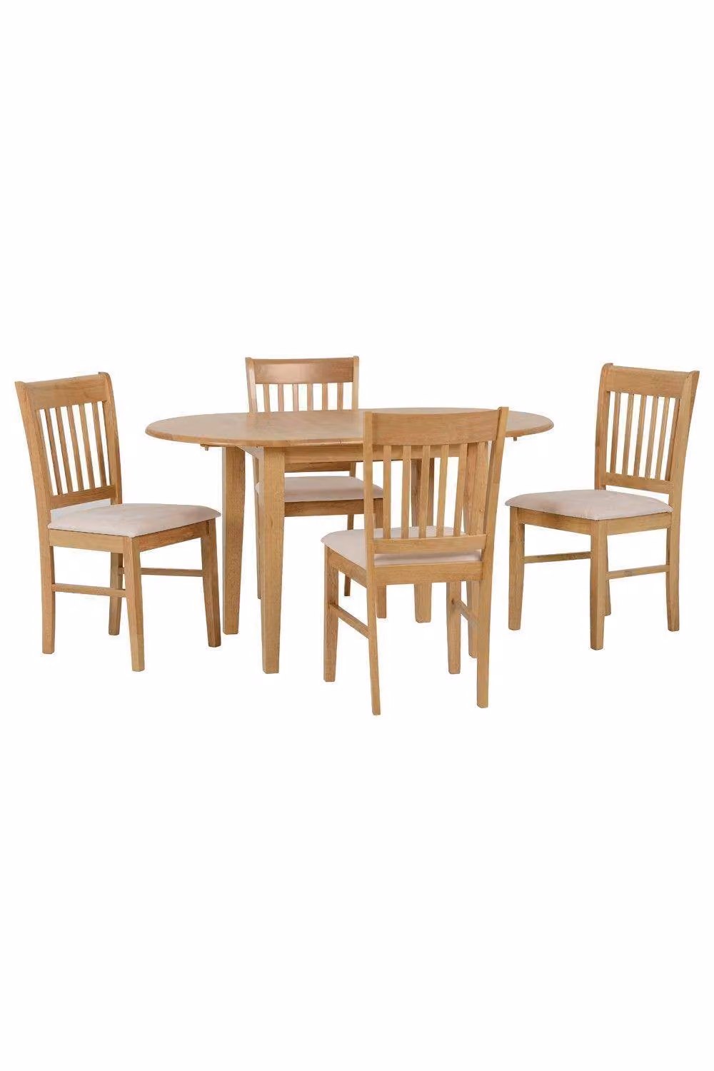 Seconique Oxford Extending Dining Set with 4 Chairs in Oak and Grey – 3