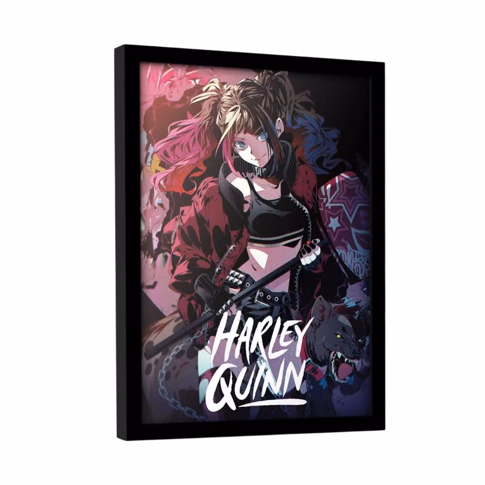 Batman Harley Quinn Multicolour Framed Paper Wall Poster – 2