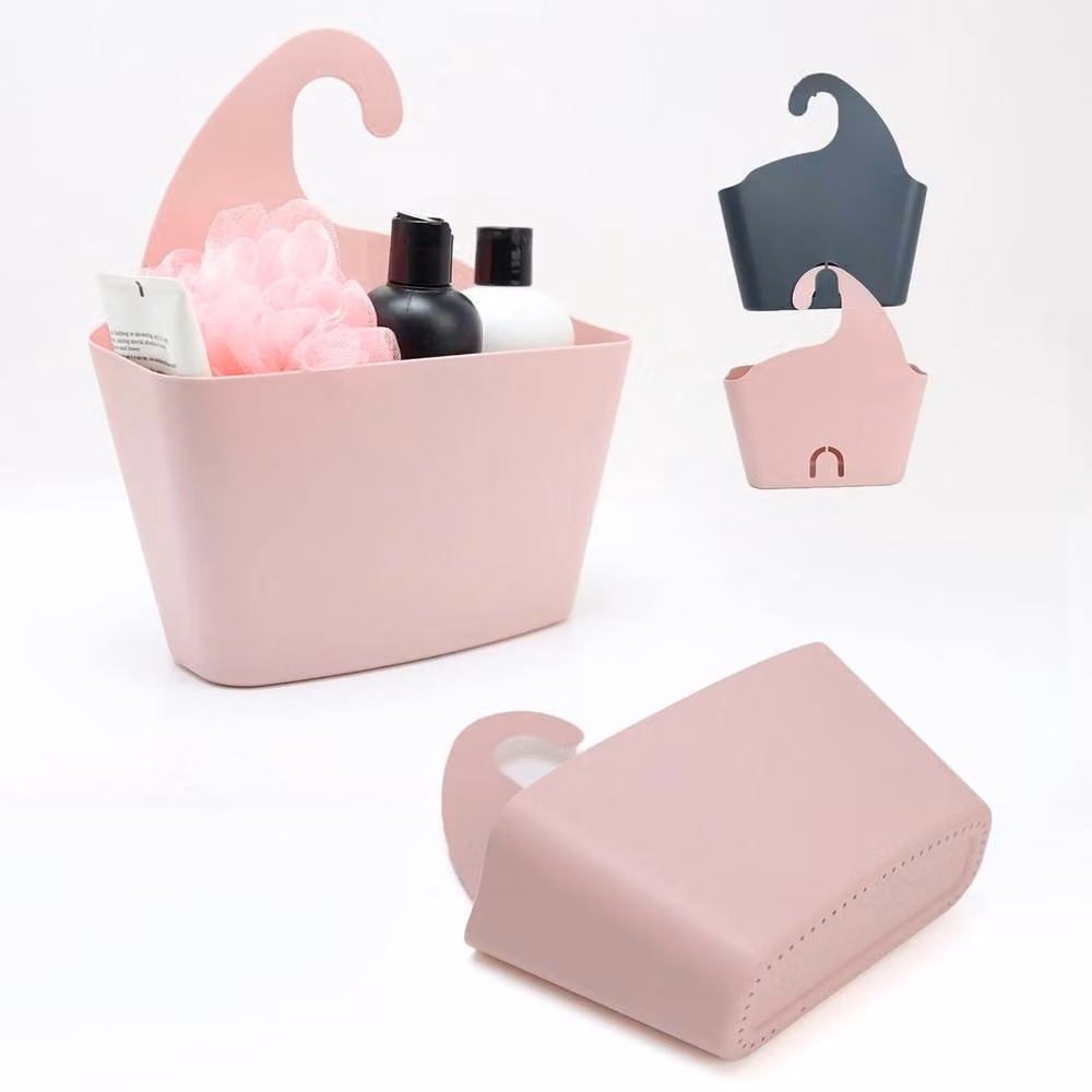 SPETLEK Pink Self-Draining Bathroom Storage Caddy Basket – 3