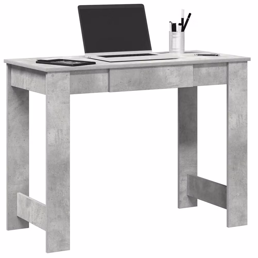 Berkfield Home Grey Concrete Effect Writing Desk, W/D/H: 100 x 45 x 75 cm – 2