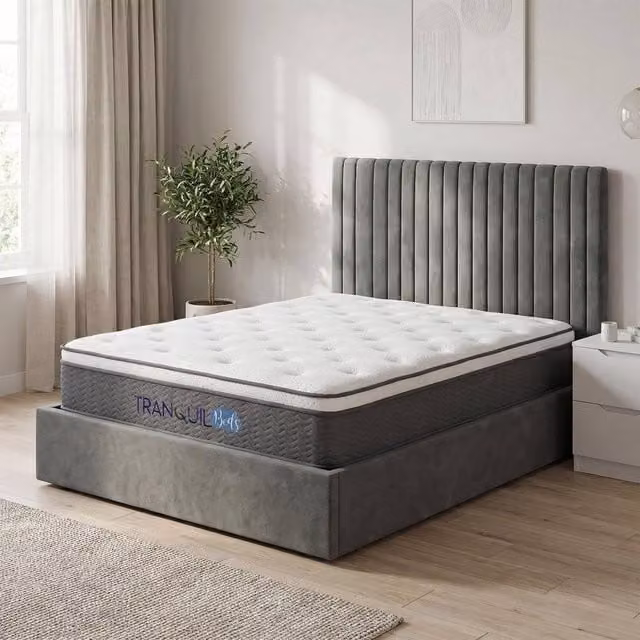 FWStyle Trance Euro Top Pocket Sprung Small Double Mattress in White, Height: 33 cm, W/D/H: 120 x 200 x 33 cm