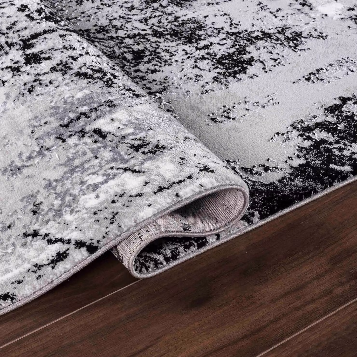 Desire Rugs Serenity Modern Abstract Area Rug in Black, W/D/H: 120 x 170 cm – 5