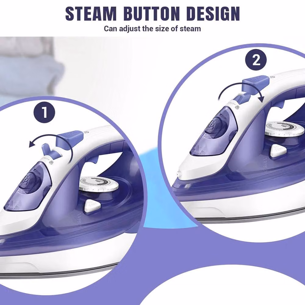FLAVORA 2400W Anti-Scale Electric Steam Iron in Purple – 4