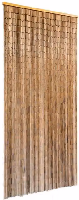 Berkfield Home Bamboo Door Curtain in Brown, W: 90 cm, H: 200 cm