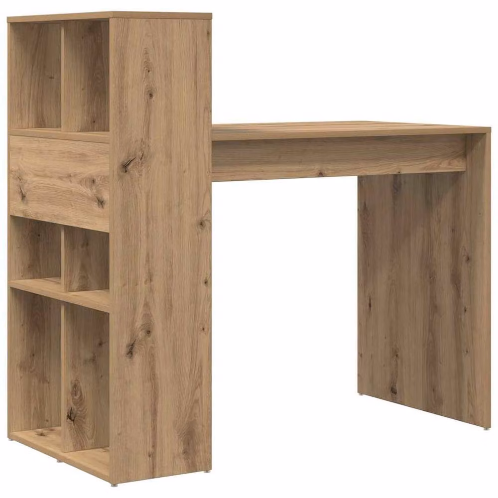 Berkfield Home Artisan Oak Writing Desk in Brown – 5