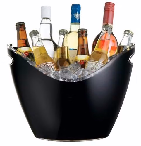 BarCraft Black Acrylic Ice Bucket, 8 Litre