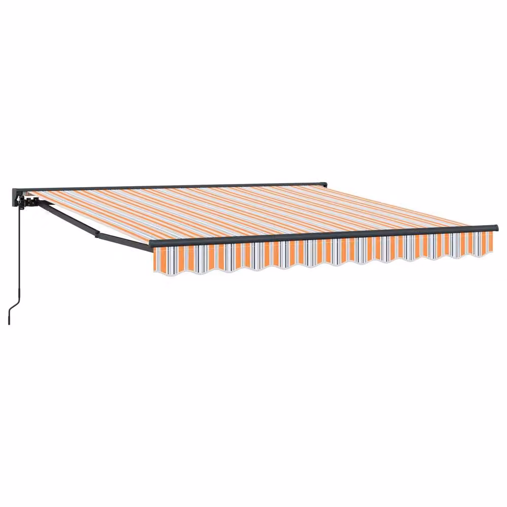 Berkfield Home Manual Retractable Folding Arm Awning in Anthracite, W: 350 cm, D: 250 cm – 2