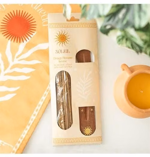 KDMD Soleil Orange Blossom Incense Stick Gift Set in Brown