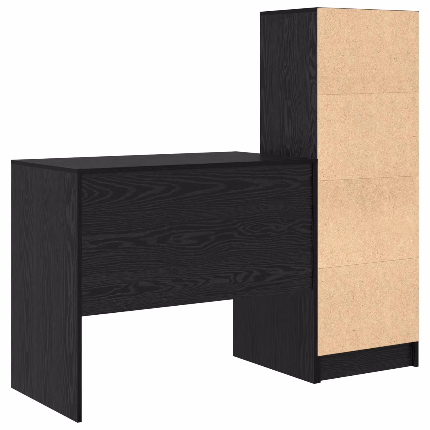Berkfield Modern Writing Desk in Black Oak Engineered Wood – 3