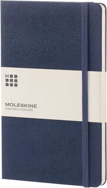 Moleskine Classic L Hardback Blank Notebook in Blue