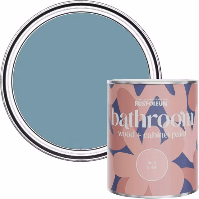 Rust-Oleum Blue Moisture Resistant Bathroom Wood and Cabinet Paint in Matt Finish, 0.75 l