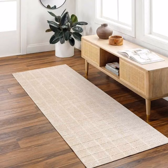 Livabliss PNW Home Cascade Ivory Brown Modern High Pile Living and Dining Rug, W: 200 cm, L: 275 cm