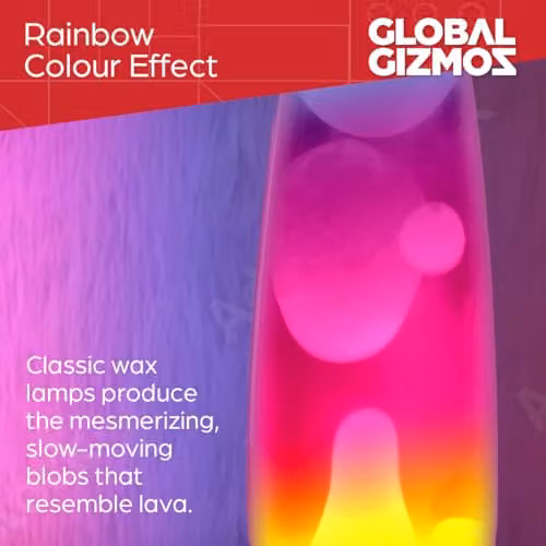 Global Gizmos Multicolour Rainbow Lava Lamp, Height: 40 cm – 3