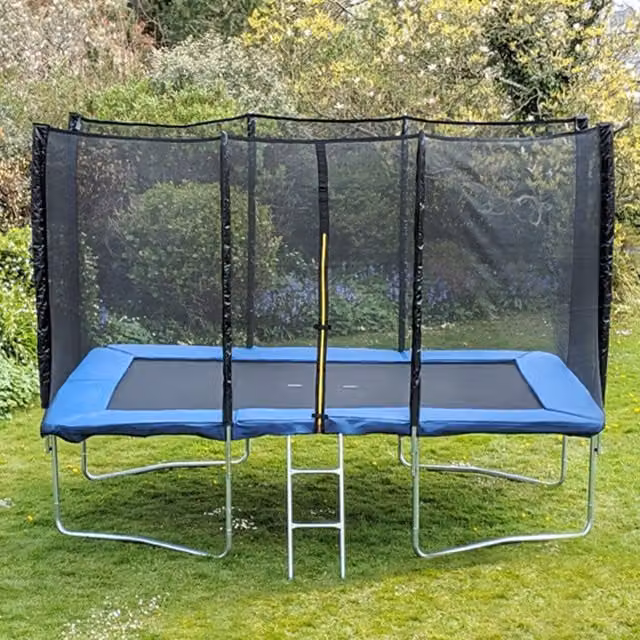 Kanga Blue Mini Trampoline Package with Safety Net, 8x12ft