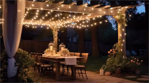 Xmas Haus Eglo Connect Warm White LED String Lights with White Rubber Cable, 40 LED, IP65 Waterproof, 5m – 5