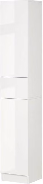 KORVIXA Modern High Gloss Freestanding Bathroom Cabinet in White, W: 70 cm, H: 65 cm