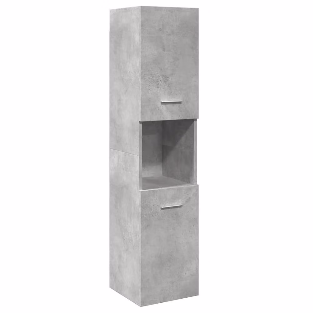 Berkfield Home Modern 5 Piece Bathroom Furniture Set in Grey and White, featuring Vanity Unit, Tall Cabinet and Mirror Cabinet, W/D/H: 130 x 41 x 38.5 cm – 2