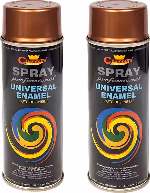 Sola Universal High Gloss Enamel Spray Paint, Brown, 2 x 400 mL