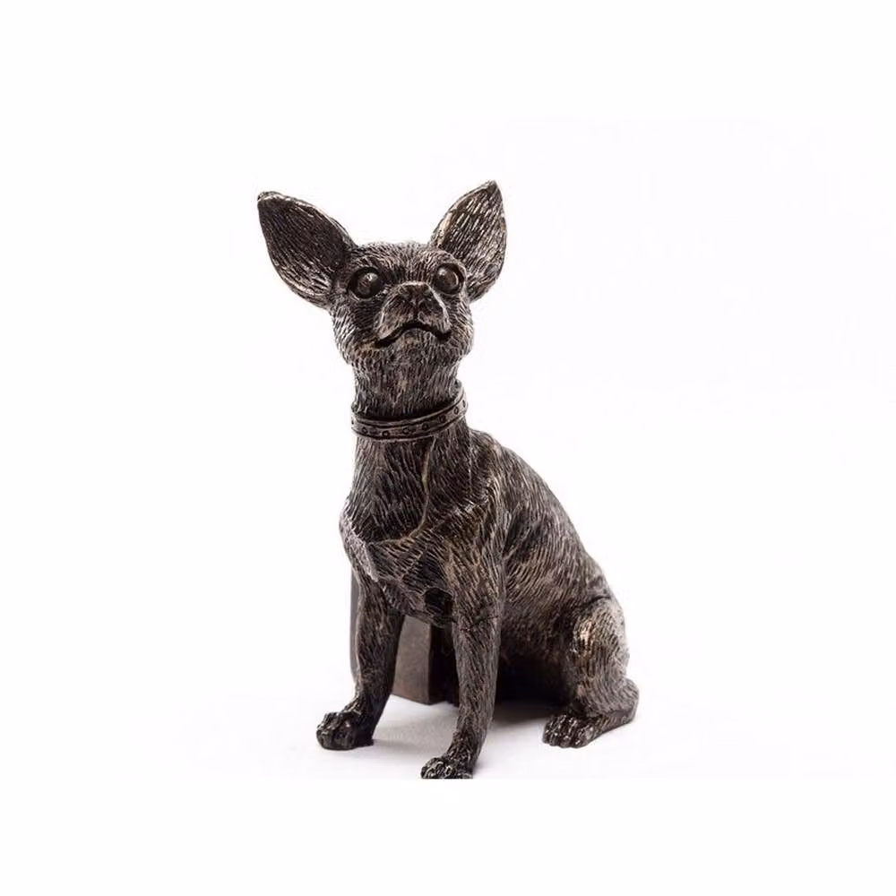 Jardinopia Chihuahua Animal Plant Pot Feet, Set of 3, Bronze, W: 6 cm, D: 5 cm, H: 9.5 cm – 2