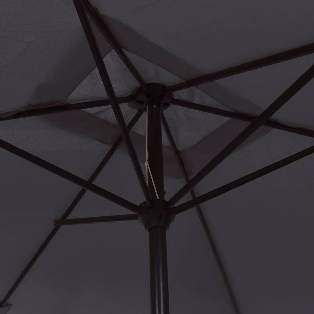 Berkfield Home Outdoor Parasol with Metal Pole, Black, W: 300 cm, D: 200 cm – 3
