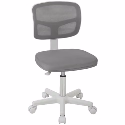 Vinsetto Swivel Task Chair in Grey Fabric for Home Office – 1