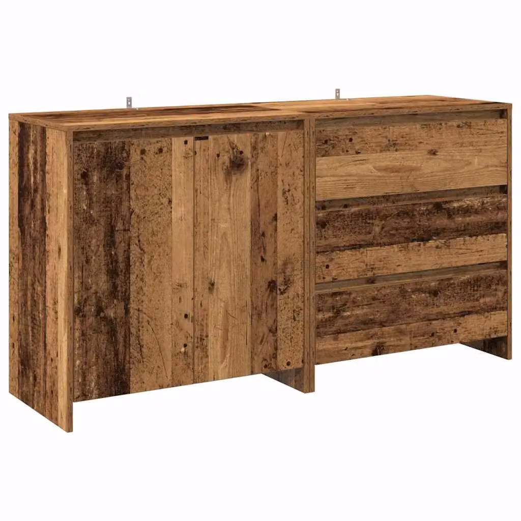 Berkfield Home 2 Piece Rustic Brown Engineered Wood Sideboard – 2