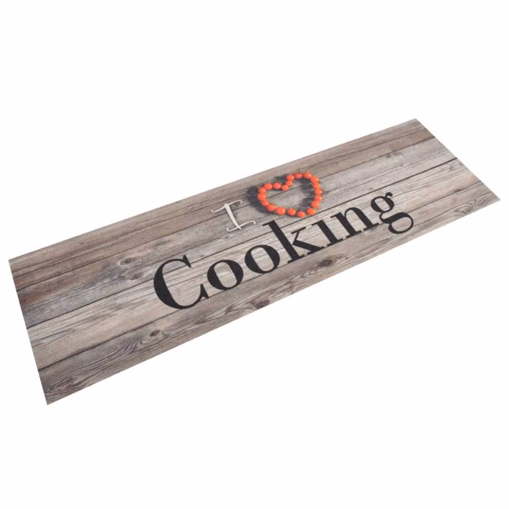 Berkfield Home Washable Grey Velvet Kitchen Rug W/D/H: 45 x 150 cm – 2