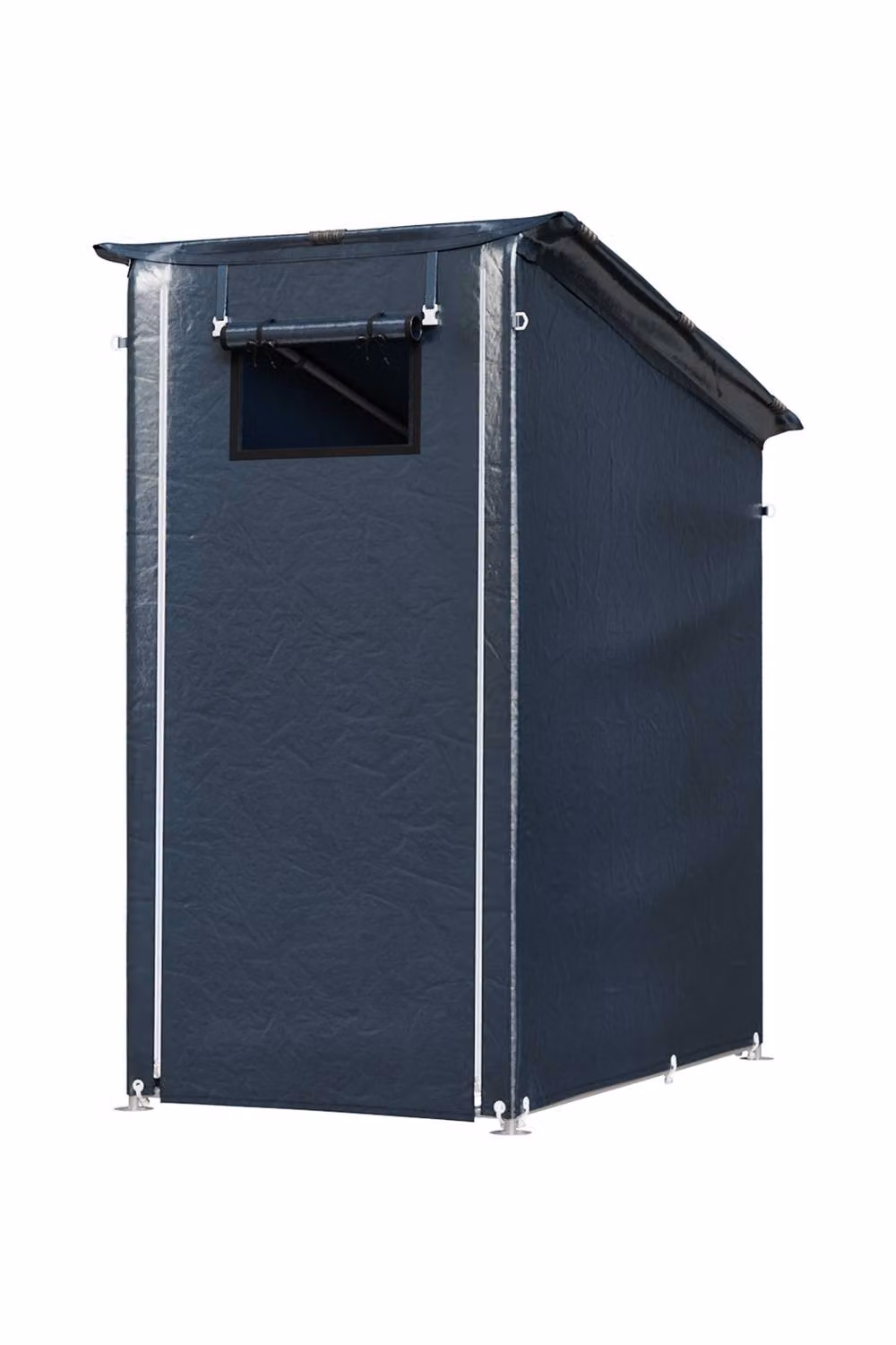 Garden Sanctuary Grey Pent Outdoor Garden Storage Shelter with Window, W/D/H: 91.44 x 91.44 x 190 cm – 3