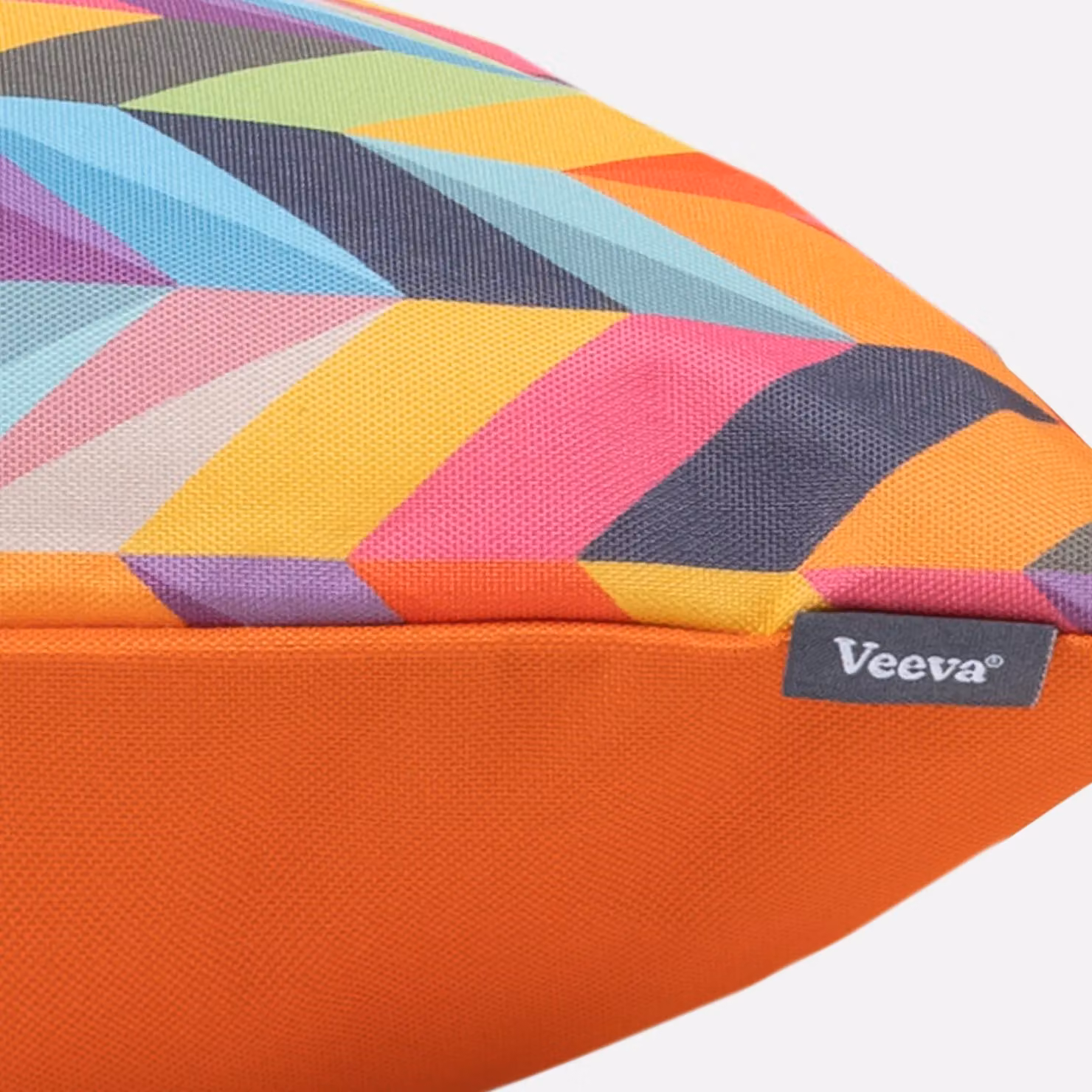 icon Circular Geo Cushion, Aqua and Orange, W/D/H: 43 x 43 x 43 cm – 4