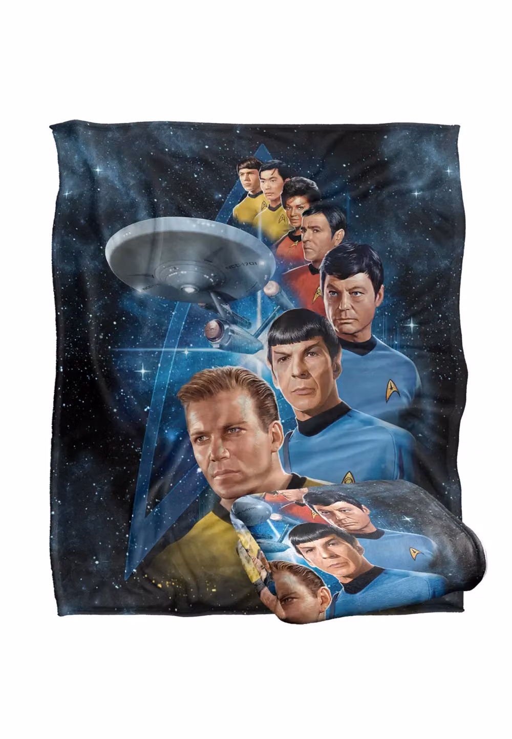 Trevco Star Trek Among The Stars Silky Touch Super Soft Fleece Throw Blanket, White, W: 152 cm, D: 127 cm – 7