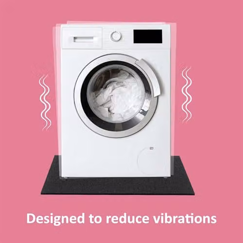 Nicoman Anti-Vibration Rubber Mat for Washing Machines and Tumble Dryers, Black, W/D/H: 60 x 60 x 0.8 cm – 3