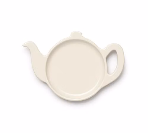 Zeal Teapot Shaped Melamine Tea Bag Tidy in Beige