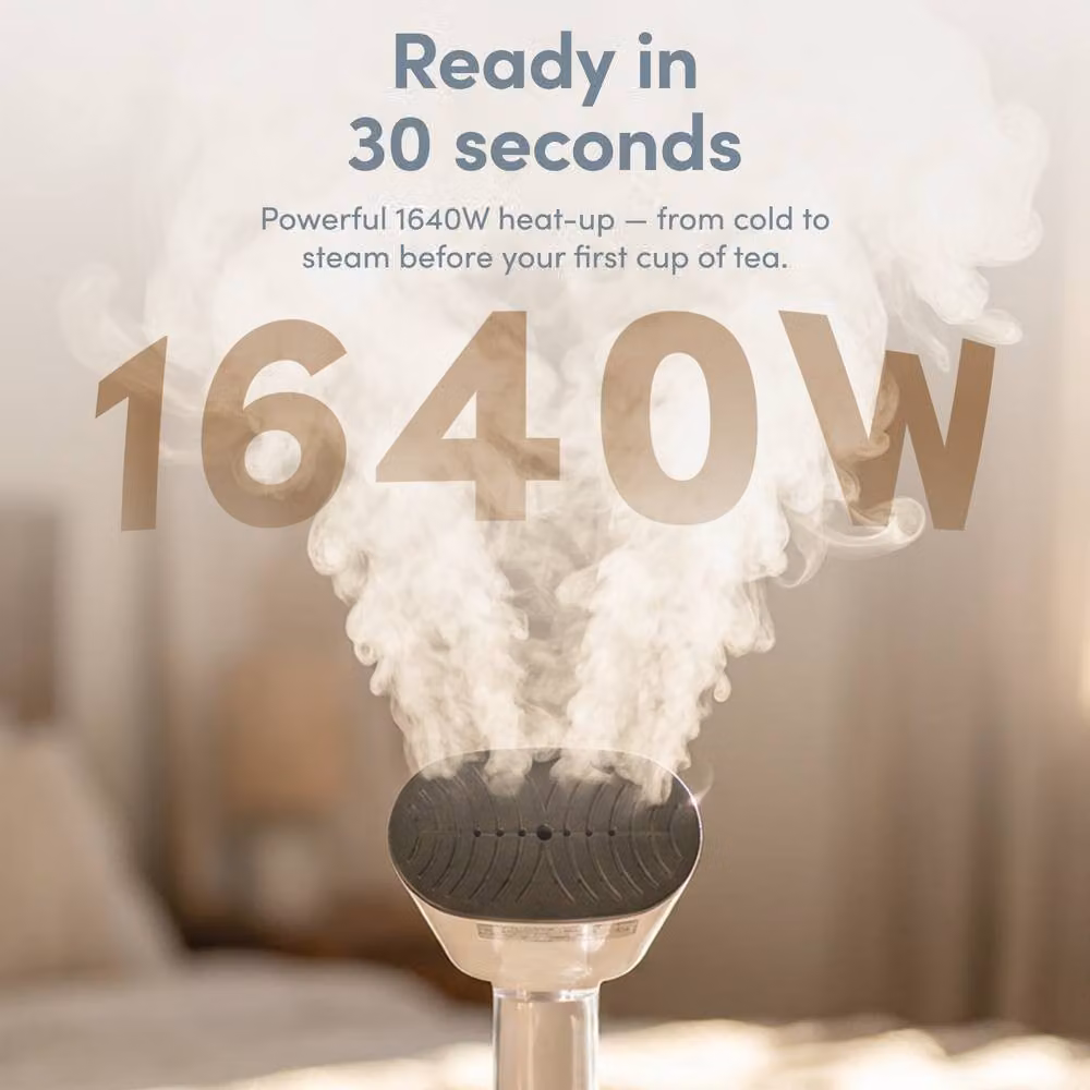 Keplin 2-in-1 Portable Handheld Garment Steamer, White Foldable Travel Steamer – 4